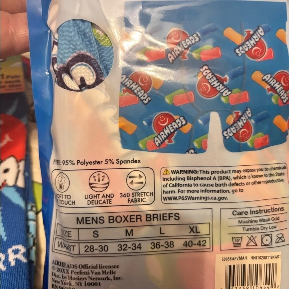 Blue Raspberry Airhead Boxer Briefs and Socks for Men